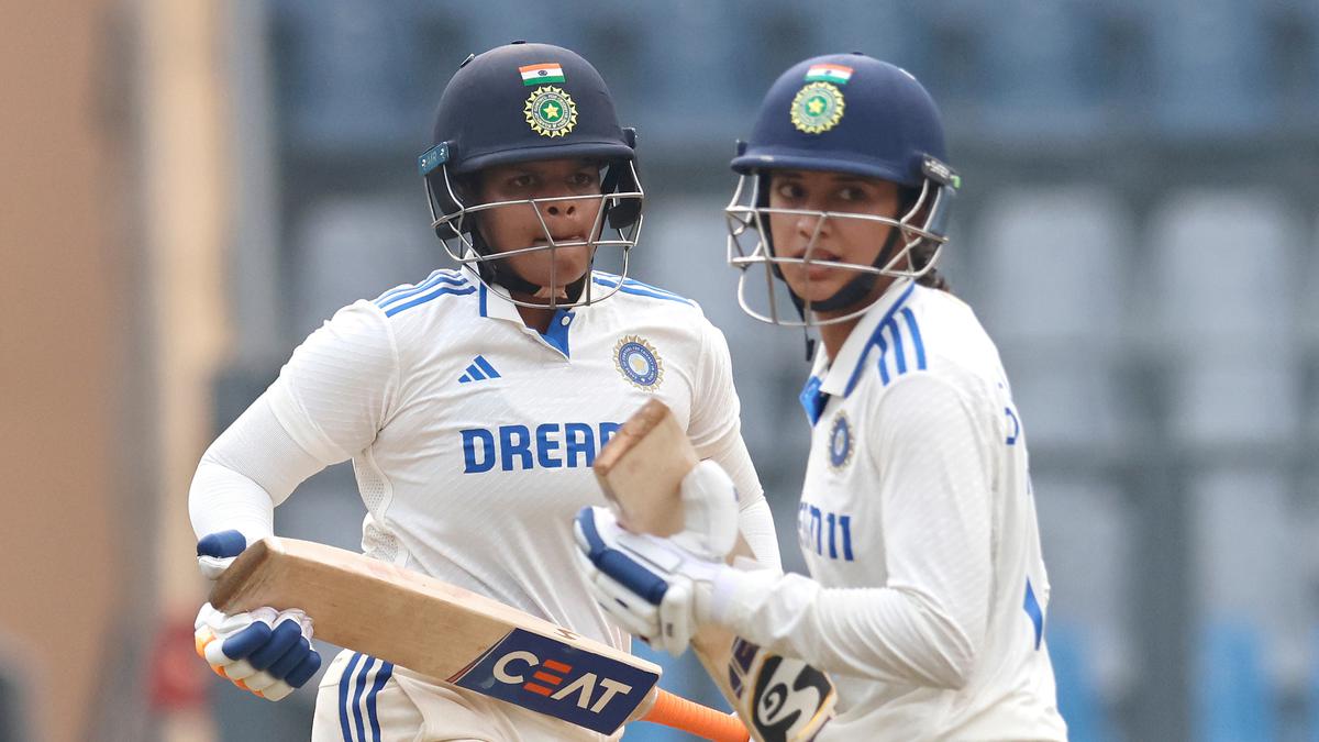 Shafali Verma and Smriti Mandhana in action. | Photo Credit: SPORTZPICS