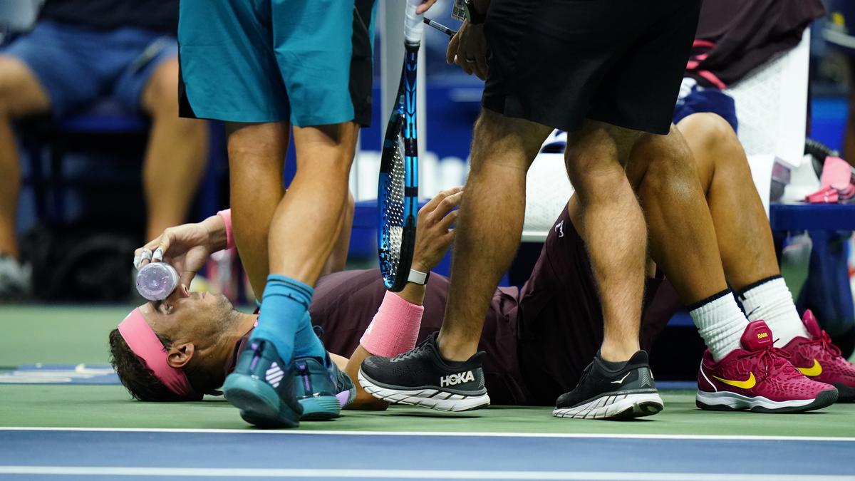 Rafael Nadal’s nose bloodied by own racket at US Open in victory