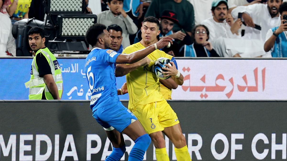 Cristiano Ronaldo faces two-game ban after red card for elbowing opponent in Saudi Super Cup semifinals