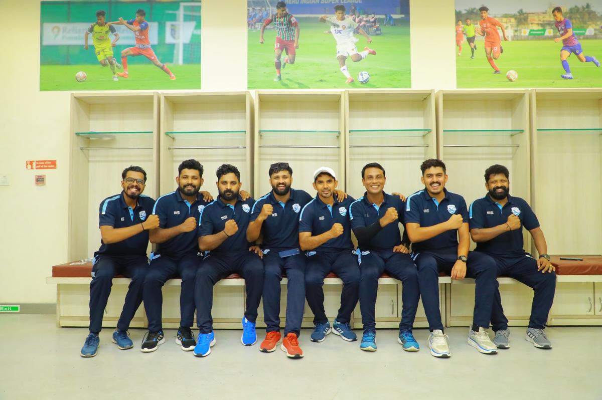 Coaching staff of Muthoot FA. 