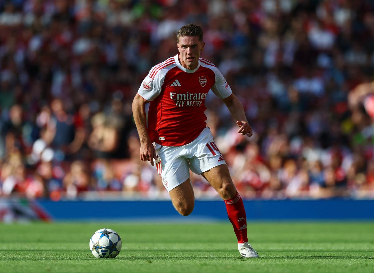 Foto do arquivo - Viktor Gyokeres no Arsenal em ação.