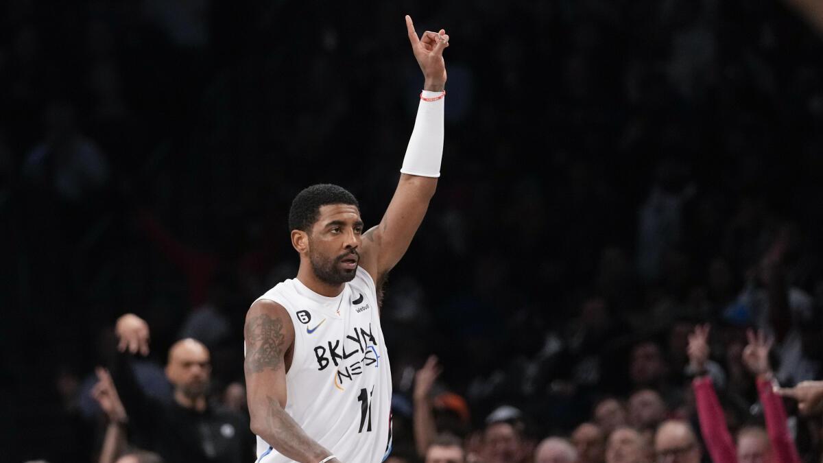 NBA: Kyrie Irving carries Nets to ninth straight win over Knicks