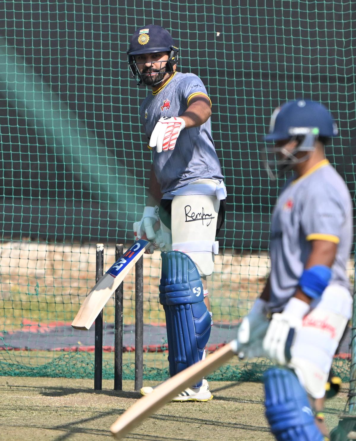 Rohit Sharma batted for around a couple of hours in the nets.