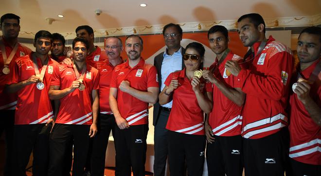 Boxing events medal winners of the Commonwealth Games 2018.