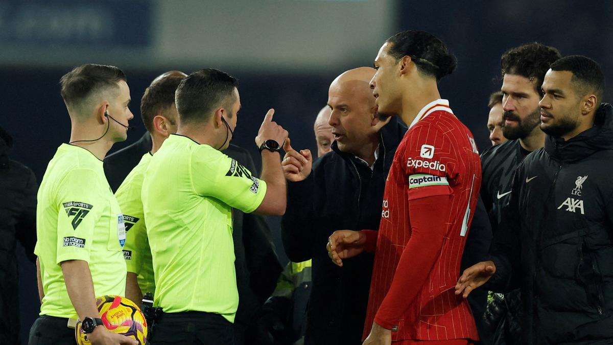 Premier League 2024-25: Liverpool manager Arne Slot banned for two games after red card in Merseyside derby