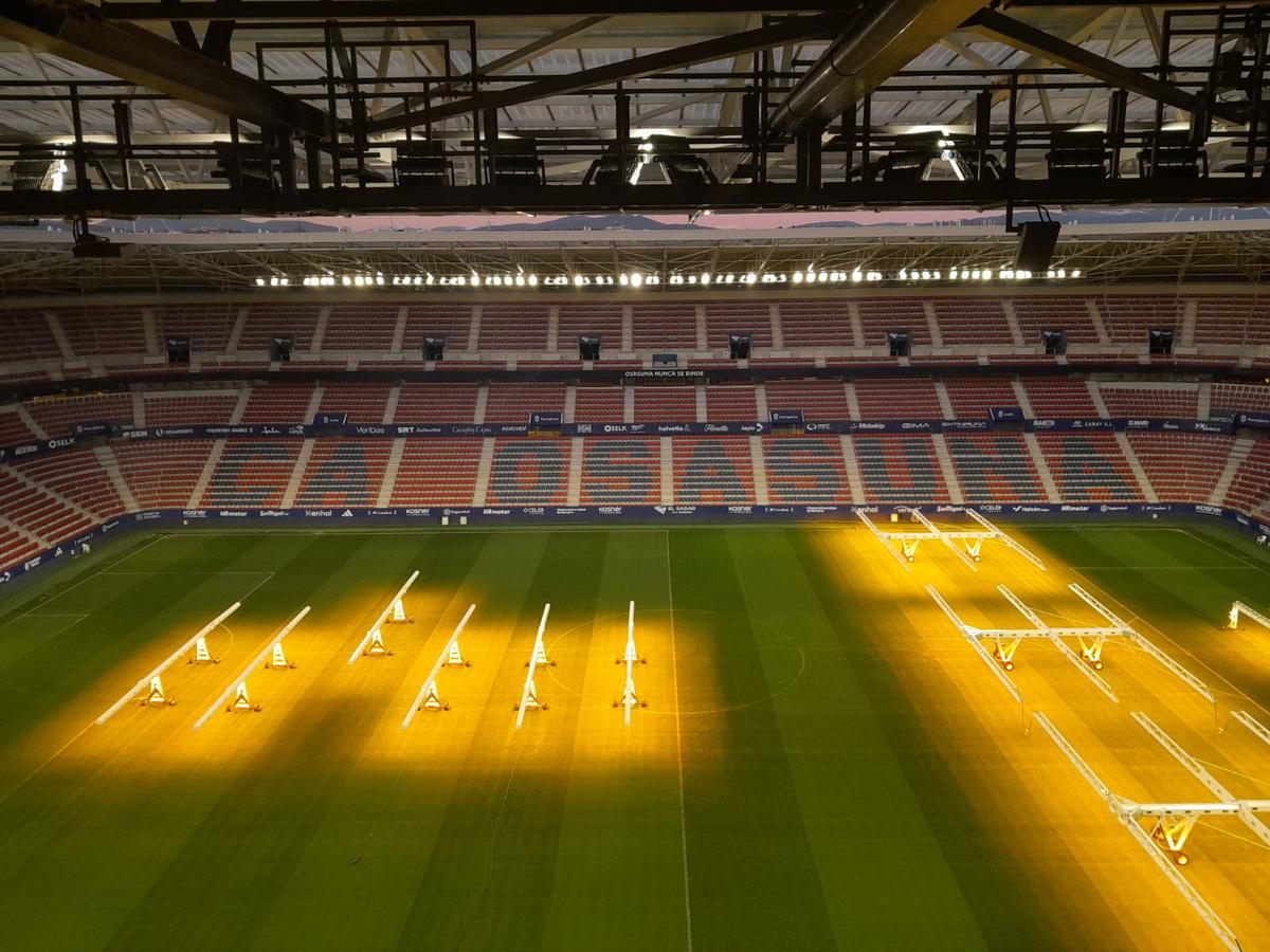 The El Sadar Stadium in Pamplona.