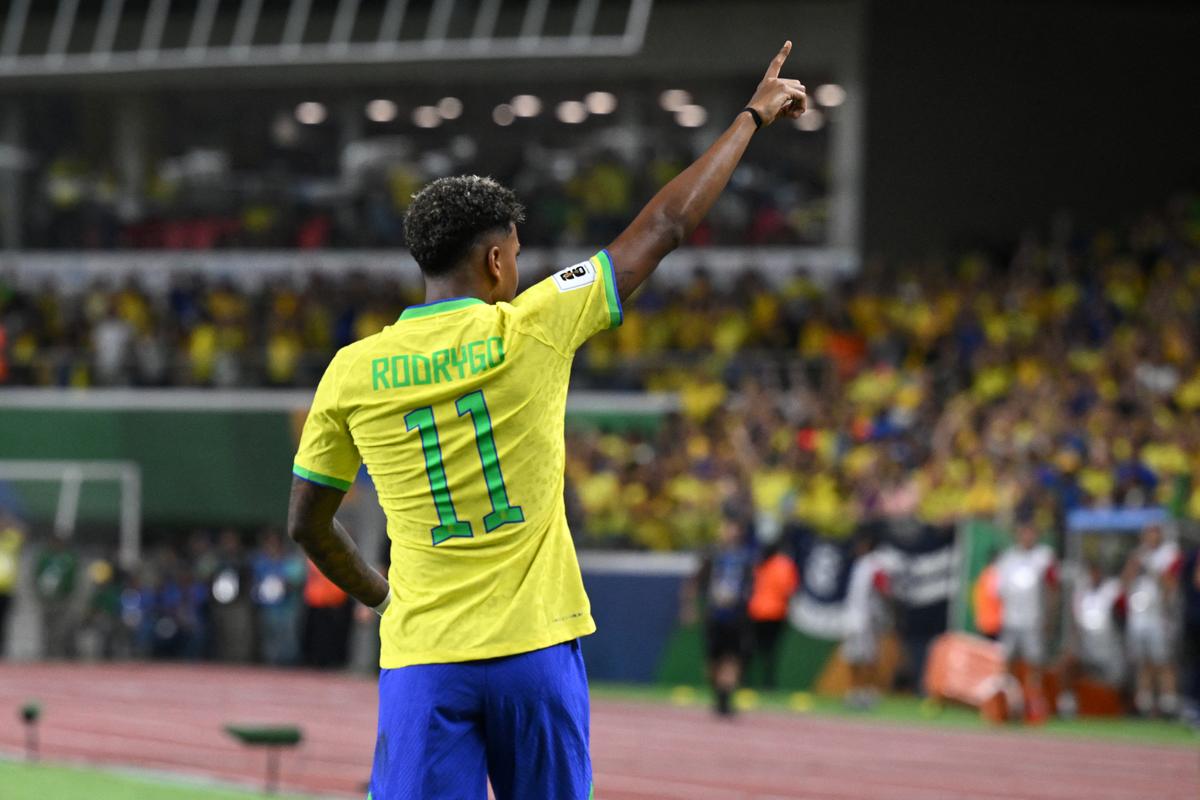 Brazil’s forward Rodrygo.