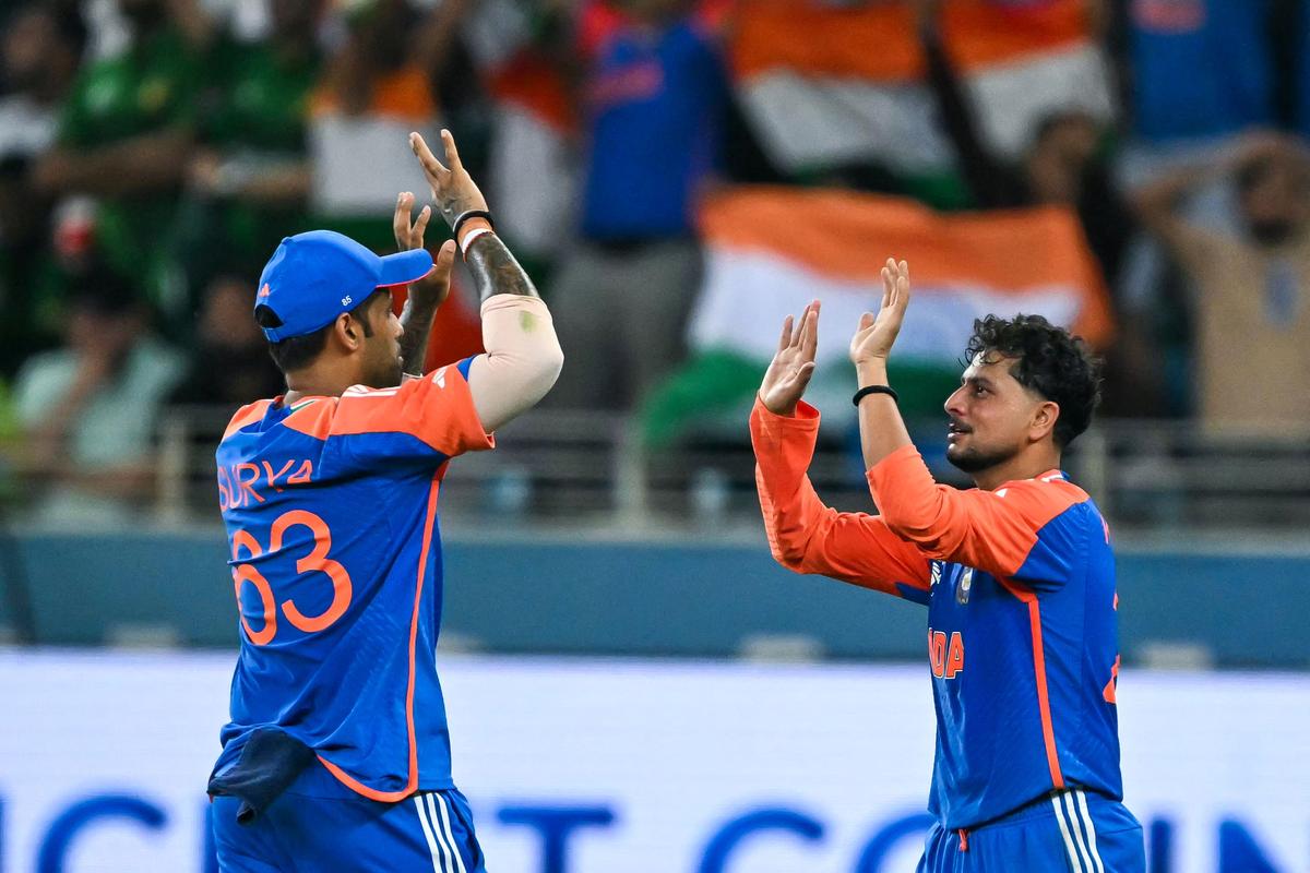 India’s Kuldeep Yadav picked four wickets for 30 runs to help accelerate Pakistan’s collapse in the first innings. 