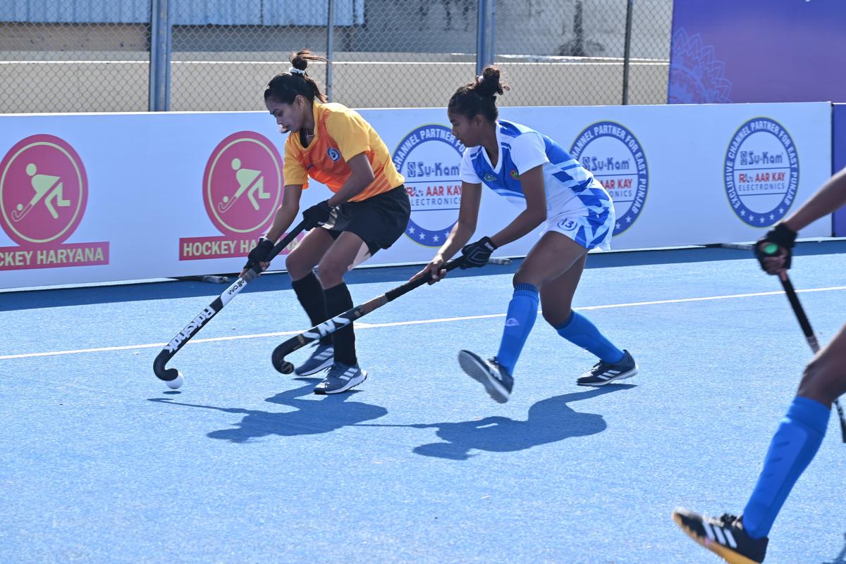 Hockey Jharkhand in action.