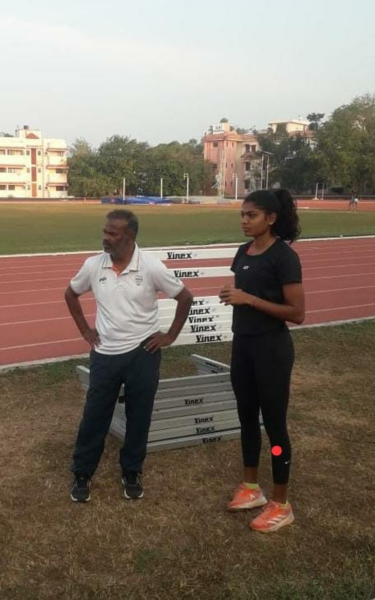 Winning gold in the 400m gold in the National under-23 meet in Delhi two years ago when she was with SAI athletics coach N. Ramesh (left) proved to be the turning point for Jyothika.