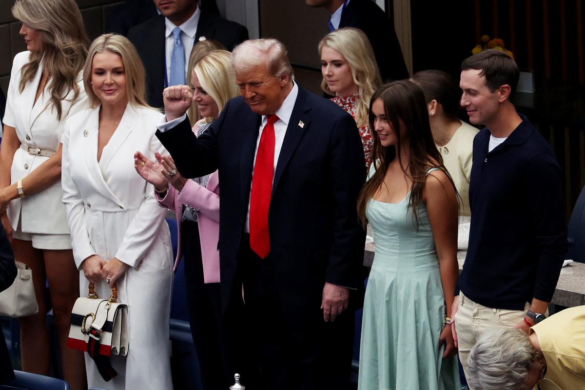 U.S. President Donald Trump attends the men’s final match between Sinner and Alcaraz.
