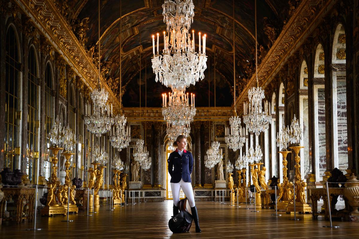 Hall of Mirrors (Galerie des Glaces) in the Chateau de Versailles (Palace of Versailles), in Versailles. 