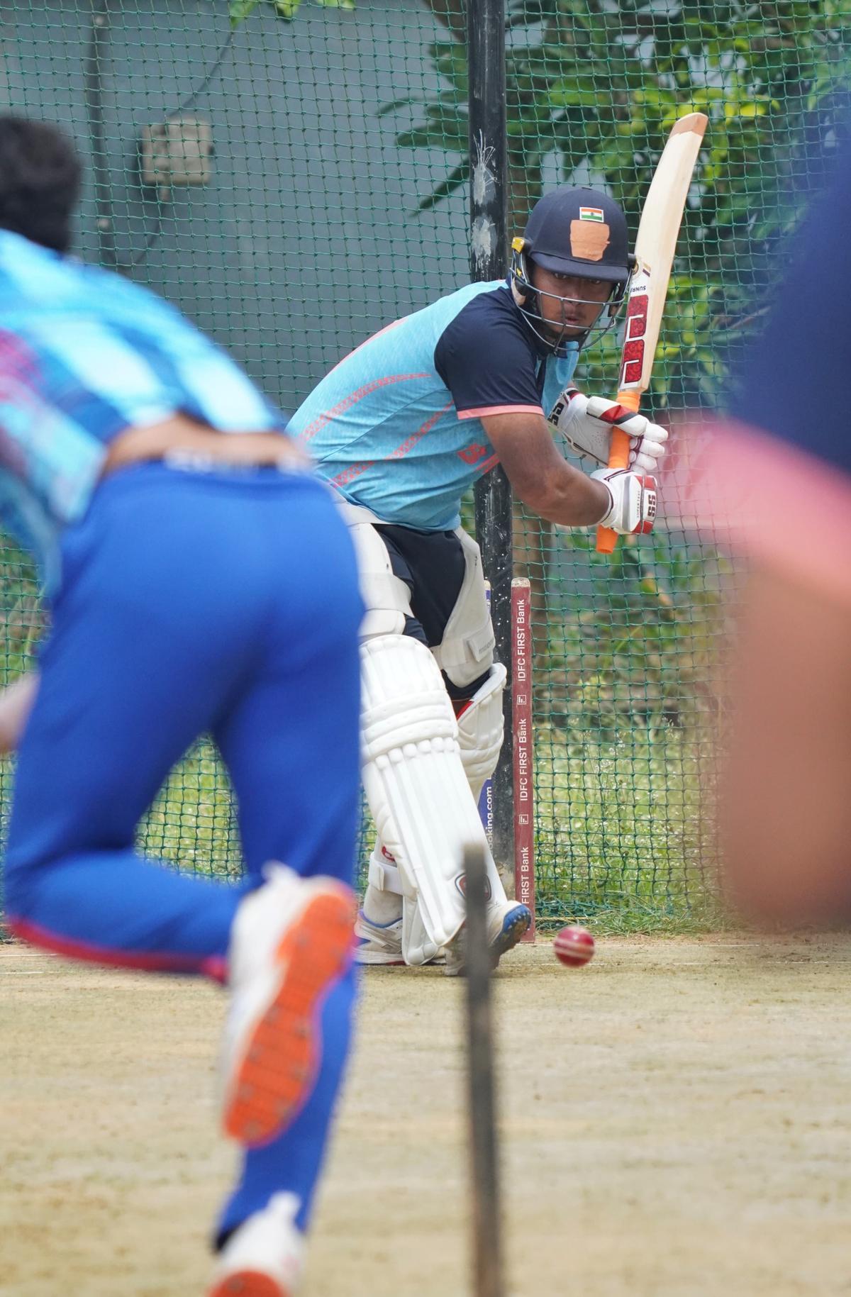 Vaibhav Suryavanshi in the nets