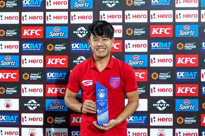 Isak Vanlalruatfela of Odisha FC won the Emerging Player of the month award in January for his brilliant performance in the Indian Super League.