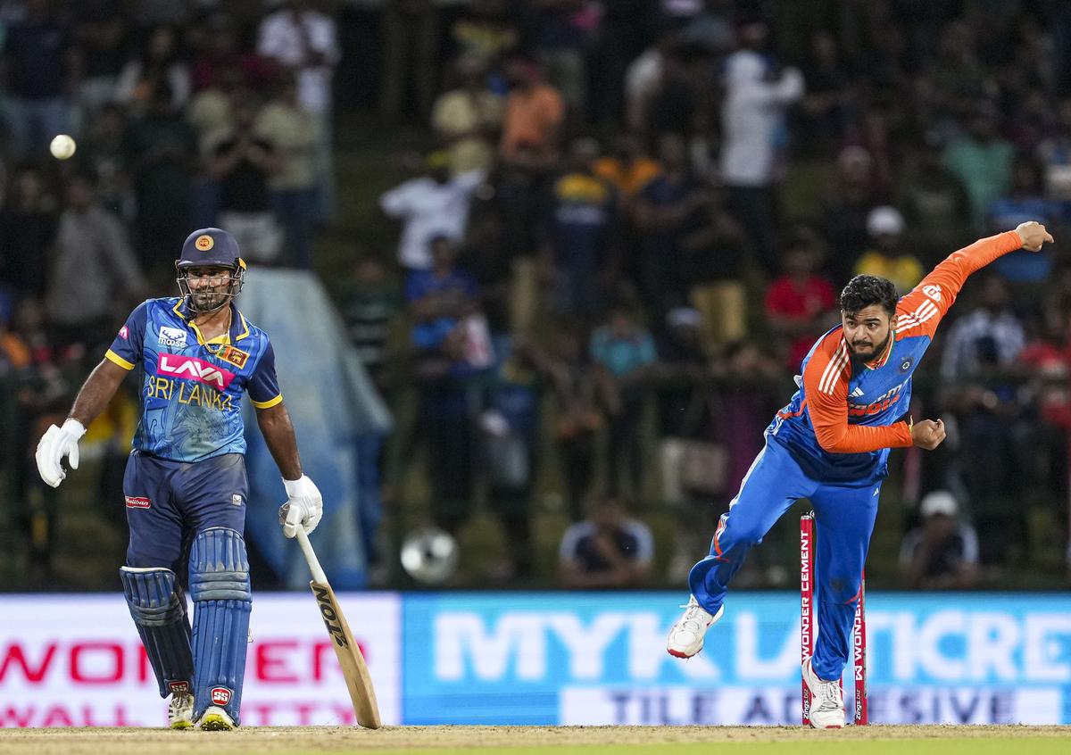 Toss-up between two: The third all-rounder’s spot in India’s T20I team is likely up for grabs, with Riyan Parag (in pic) and Washington as the contenders.