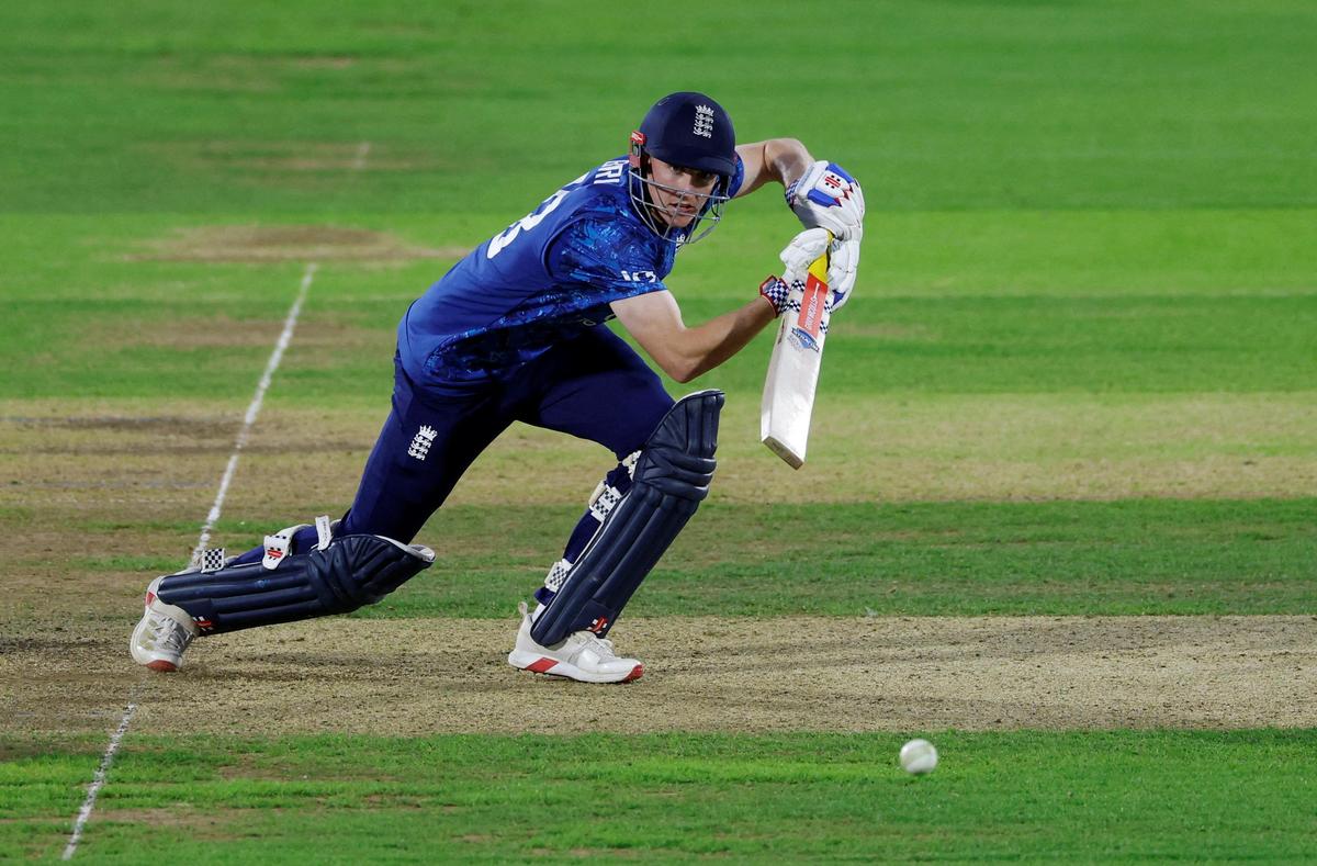 Harry Brook went on the attack despite the carnage around him and brought up his fifty in 36 balls