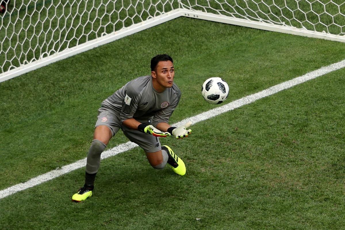 Costa Rica's goalkeeper Keylor Navas in action during the World