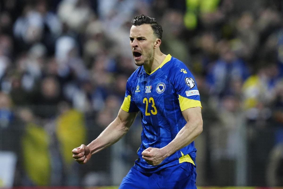 Bosnia and Herzegovina's Haris Tabakovic scored the equaliser for his team before adding another one in the penalty shootout.