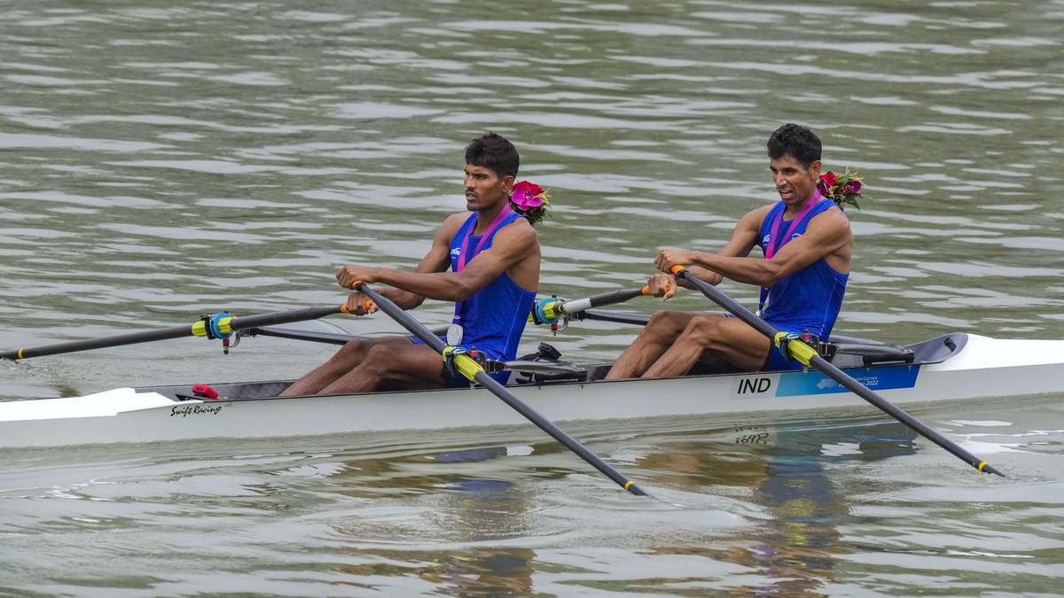 Asian Games 2023: Arjun-Arvind rowing duo wins silver in lightweight double sculls