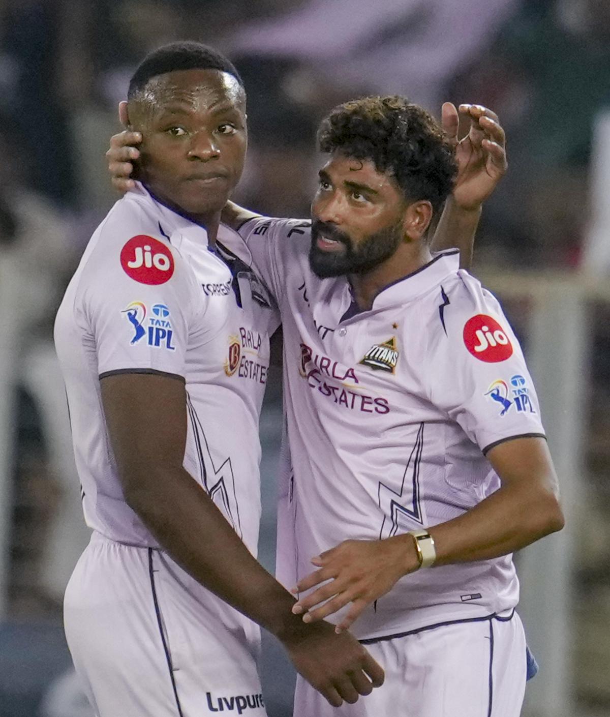 Rabada and his new-ball partner, Mohammed Siraj, bowled unchanged through the PowerPlay, persisting with a nagging off-stump line.