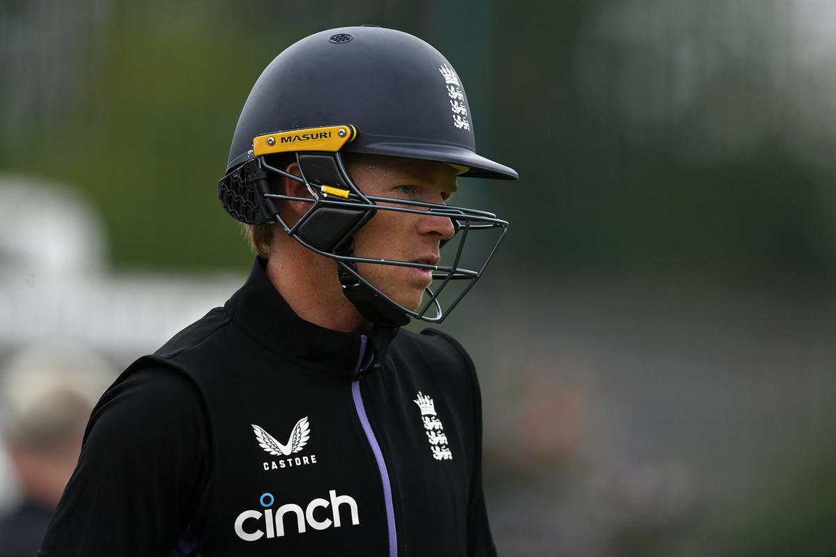 England captain Ollie Pope during a nets session at Emirates Old Trafford.