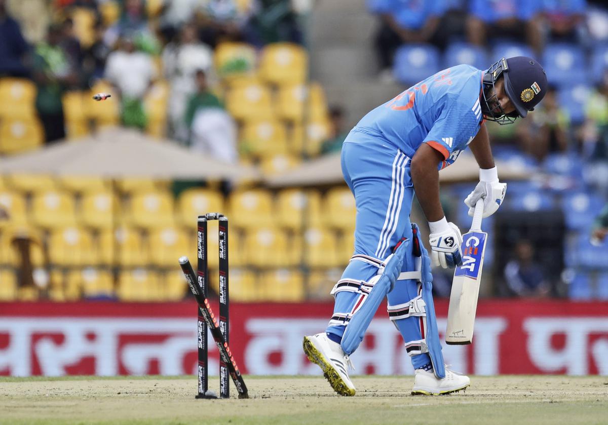 India’s Rohit Sharma was dismissed by Pakistan’s Shaheen Shah Afridi during the Asia Cup match between India and Pakistan at Pallekele. 