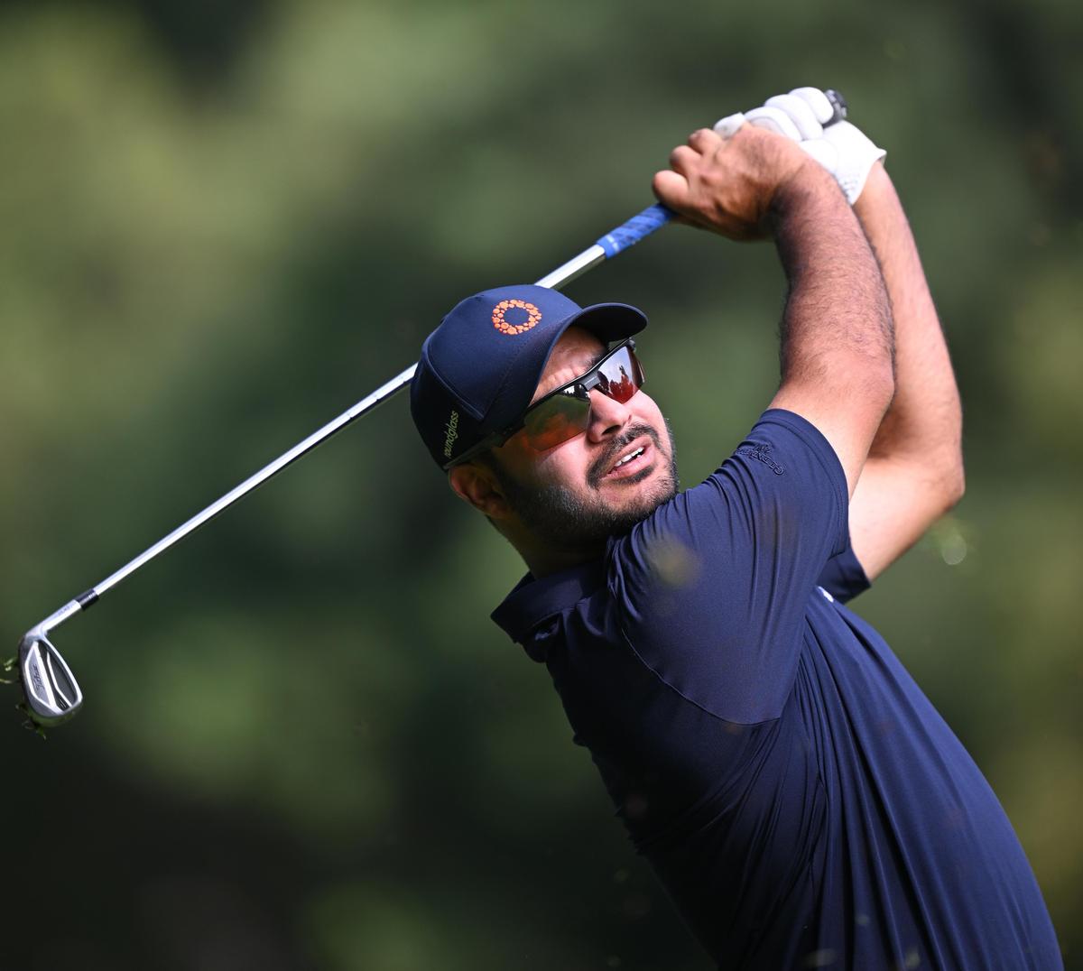 File - Shubhankar Sharma plays a shot during practice prior to the Joburg Open 2025.