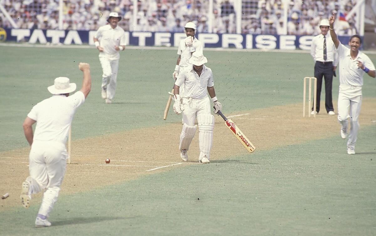 Gavaskar scored 96 against Pakistan on a minefield pitch of Bengaluru. 