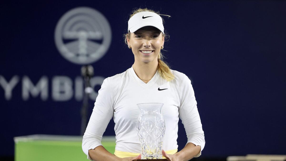 San Diego Open: Katie Boulter wins WTA 500 title, beats sixth-seeded Marta Kostyuk in final