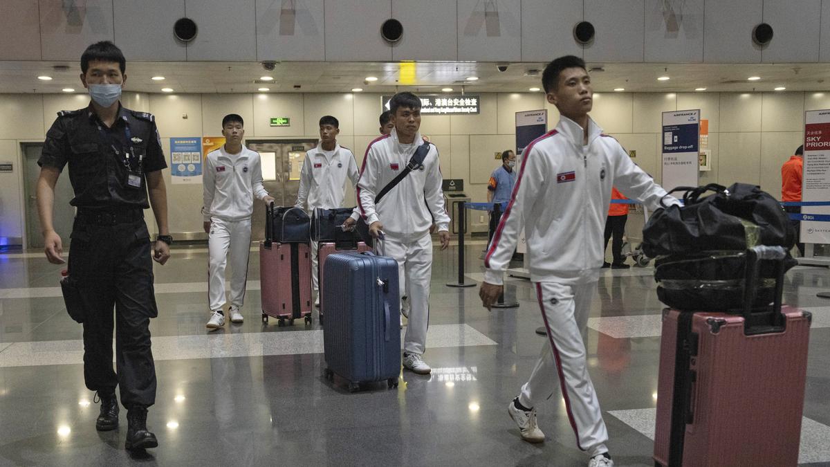 N. Korea taekwondo team at international event in post-pandemic first