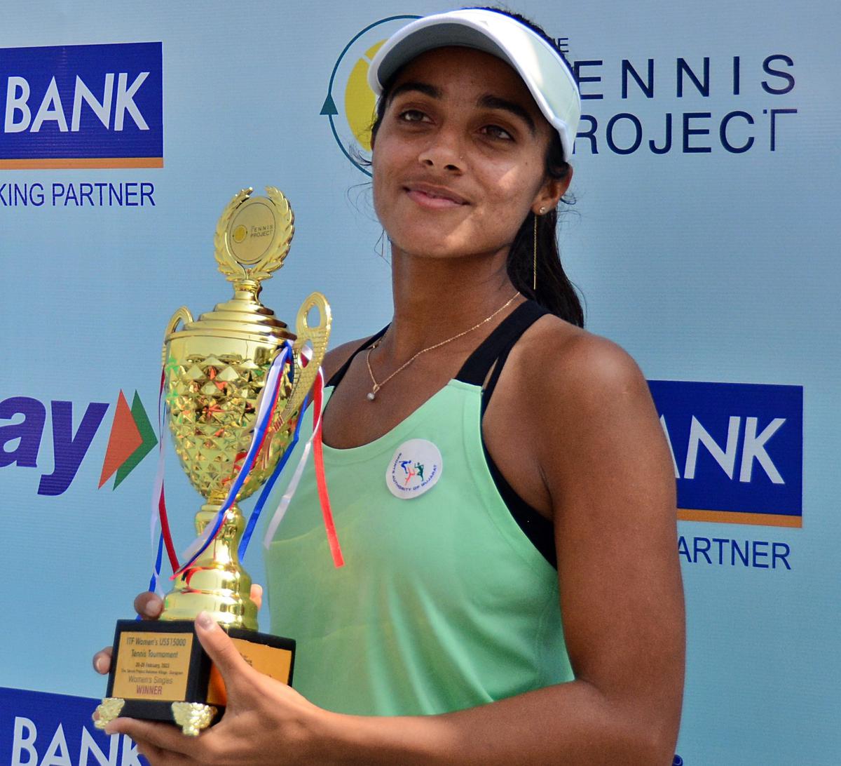 ITF womens tournament Vaidehi recovers from slow start to beat Sandeepti in finals