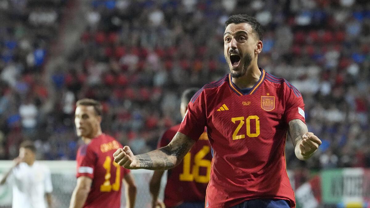 Substitute Joselu scores late winner as Spain beats Italy 2-1, advances to Nations League final