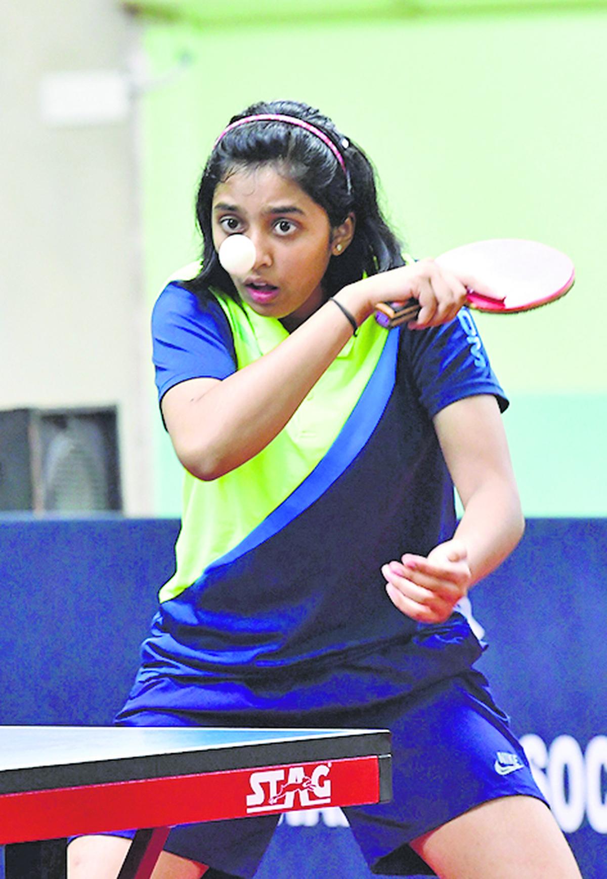 Yashaswini Ghorpade during the state ranking tournament in 2020.