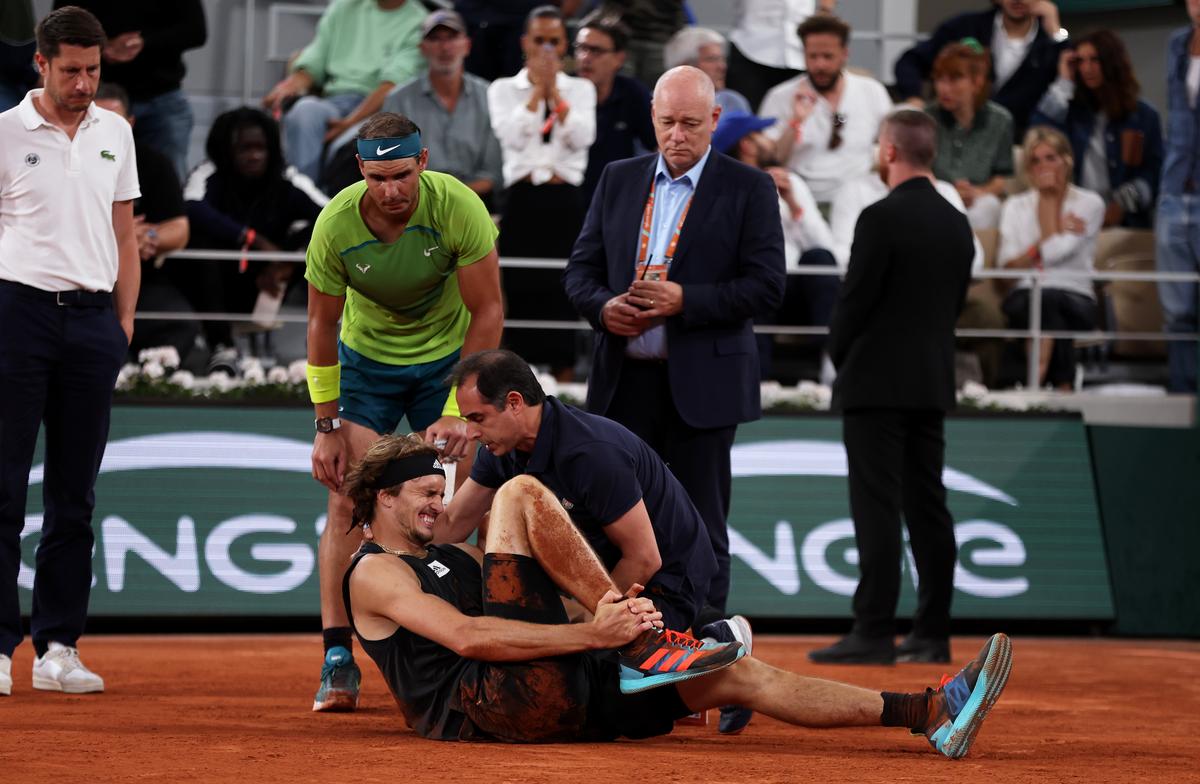 When Alexander Zverev severely injured his ankle and screamed in agony near the end of the second set of their 2022 French Open semifinal, Nadal immediately moved across the court to comfort him. 