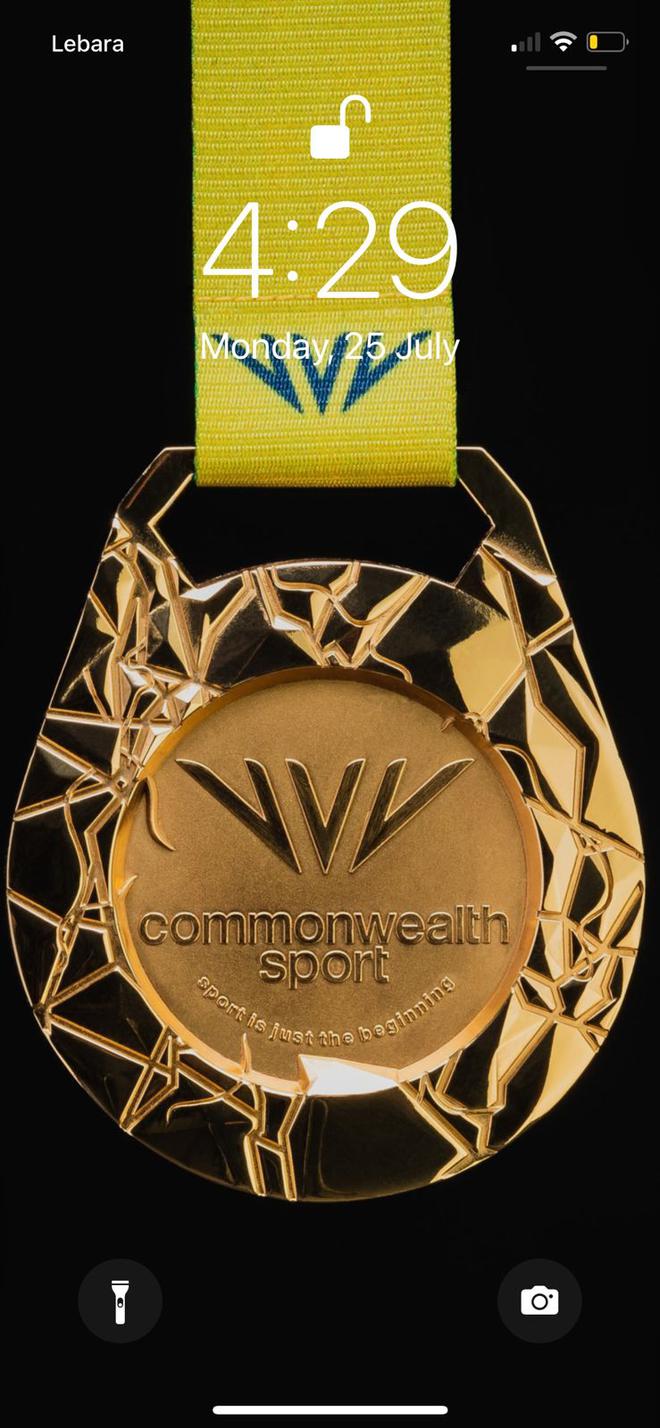 “When the Commonwealth Games medal design was released, I immediately downloaded the photo from social media.  I kept the gold medal as my background,