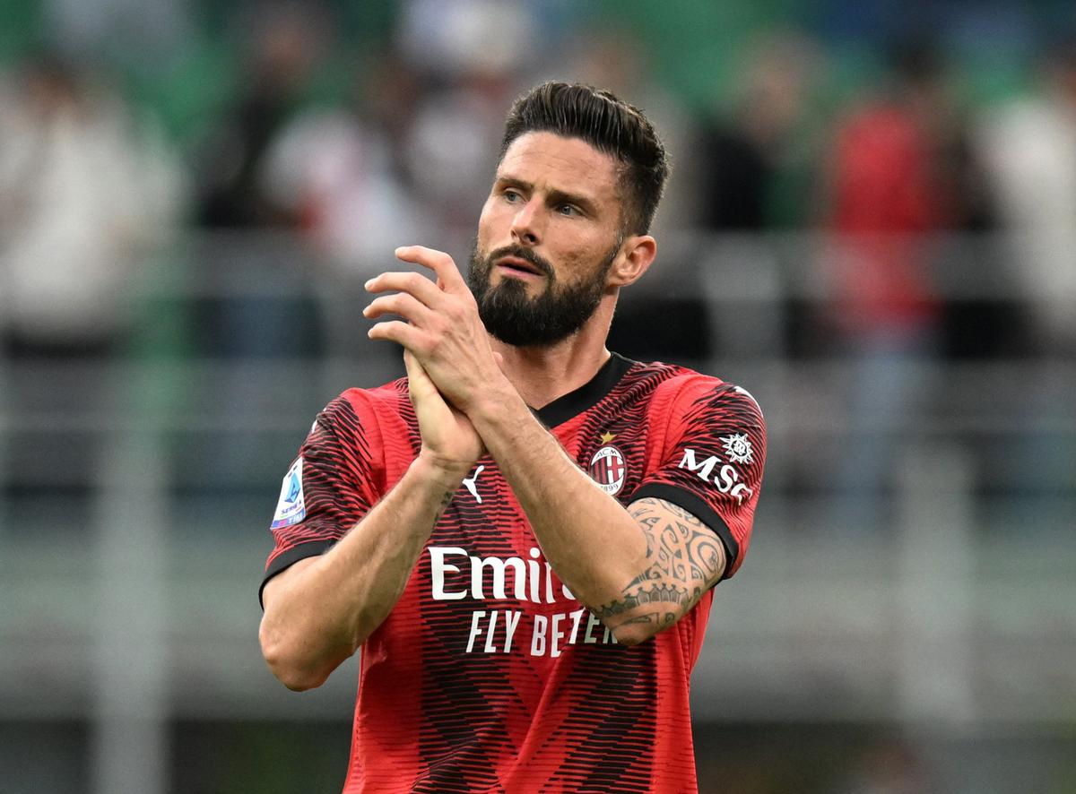 AC Milan’s Olivier Giroud. 