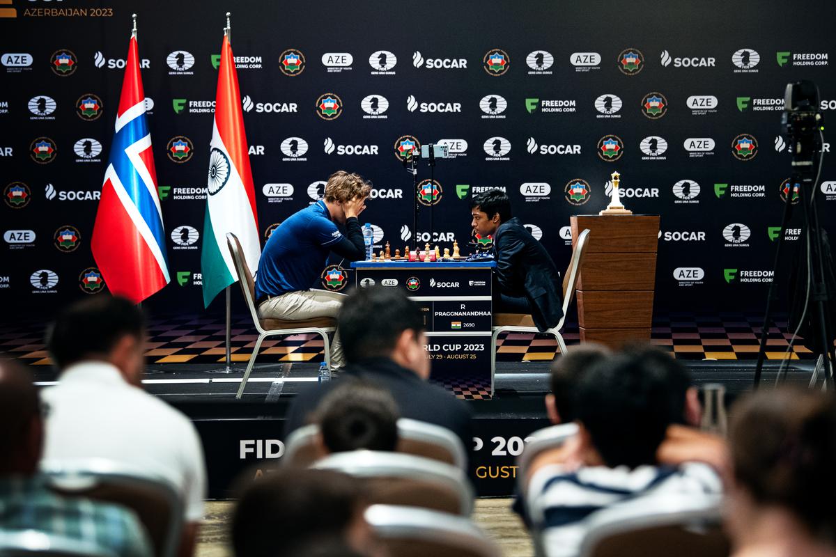 FIDE World Cup 2023 SF: Carlsen beats Abasov, Praggnanandhaa holds his  ground against Caruana - ChessBase India