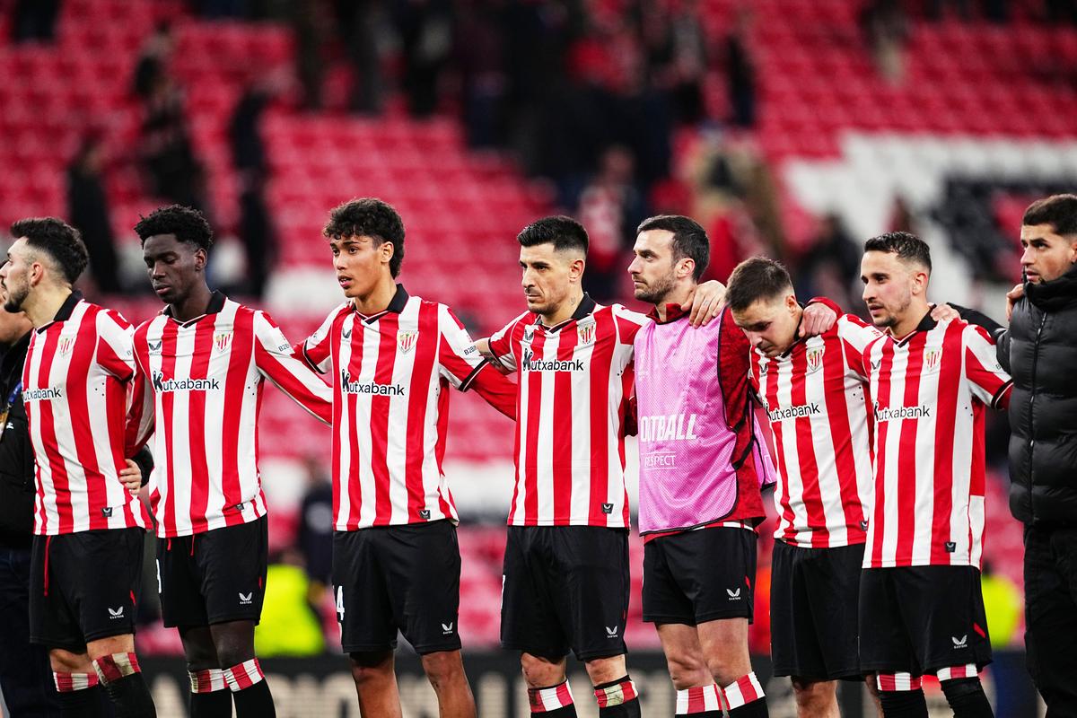 Hráči Athletica Bilbao po stredajšej prehre so Sportingom.