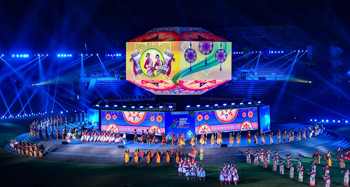 The closing ceremeony of the Khelo India University Games 2024, which was held in the seven Northeast states from February 19 to 29, 2024.