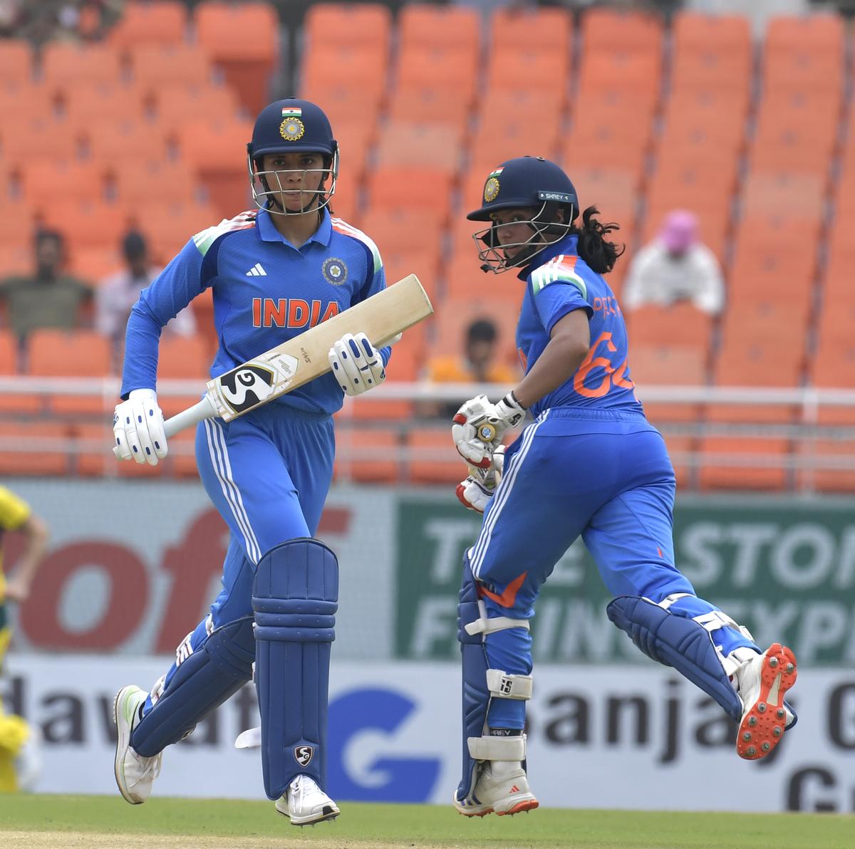 Pratika Rawal and Smriti Mandhana put on 114, their fifth century stand in just 15 innings; no Indian opening pair has more three-figure stands.