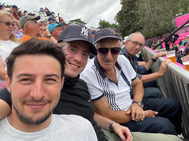 (LR) Brett Schuman, Bradley Bendell, Michael Hart and Michael Spiro attended the grass bowl final (women's quarterback) between India and South Africa on Tuesday. 