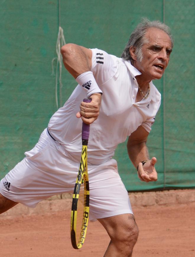 Rashid Malik of Pakistan won the over-50 title in the ITF
Masters tennis tournament in Jalandhar on September 22, 2022.