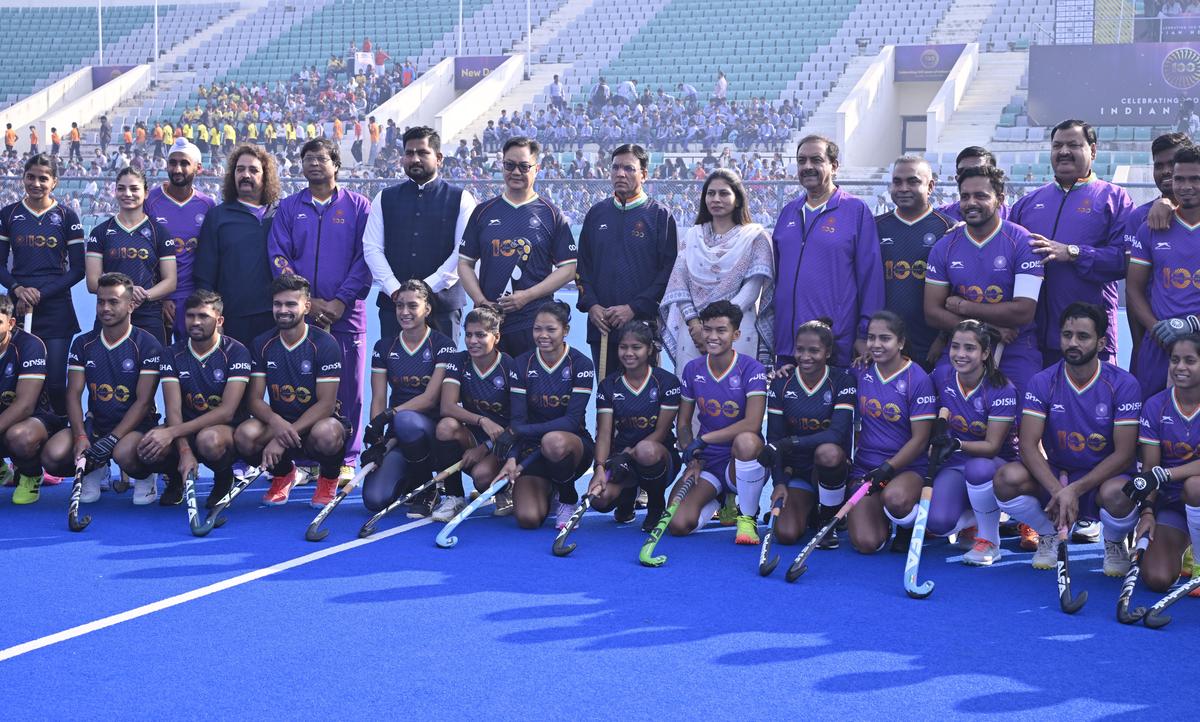 Sports Minister’s XI led by Mandaviya and Hockey India XI led by Hockey India president and former captain Dilip Tirkey set the ball rolling. It was also perhaps the first time the men and women played together.