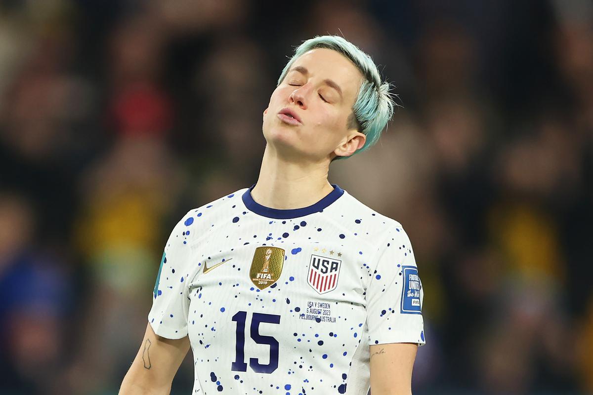 Megan Rapinoe after the USA crashed out of the FIFA Women’s World Cup