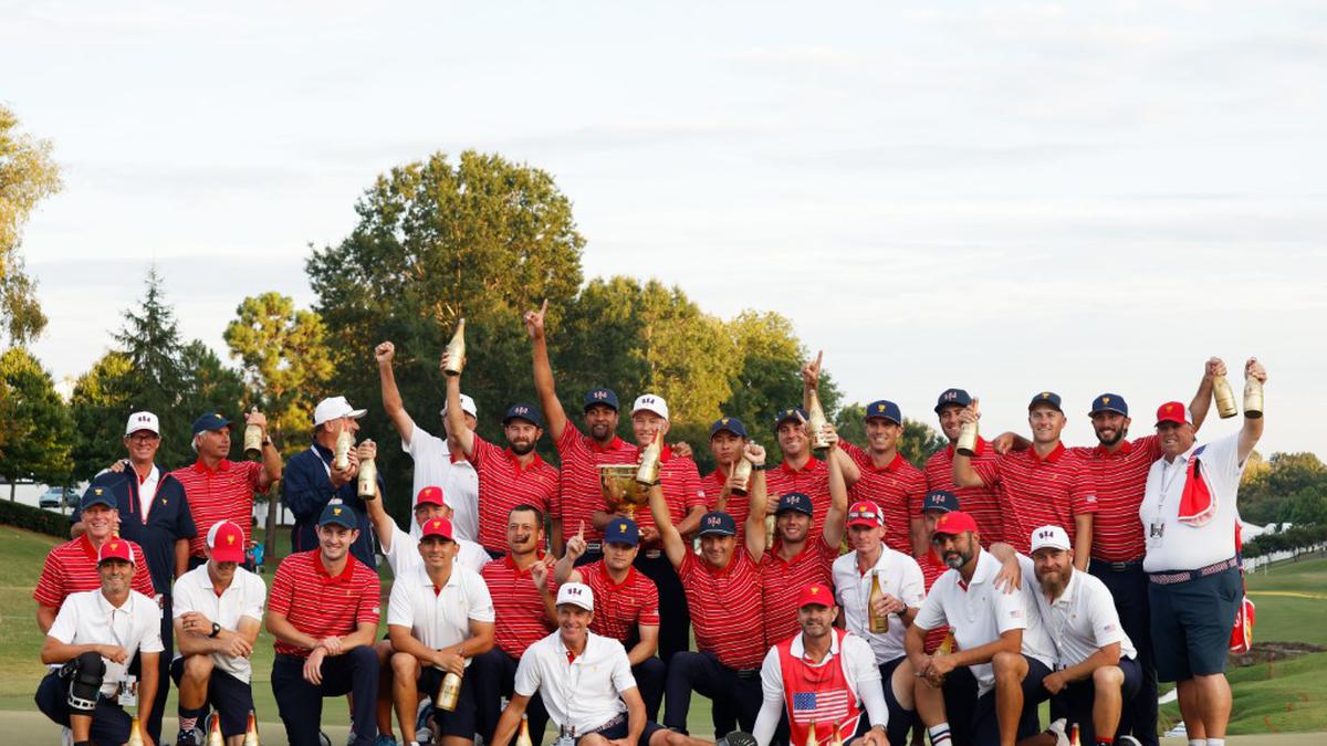 U.S. wins Presidents Cup as Internationals go down fighting