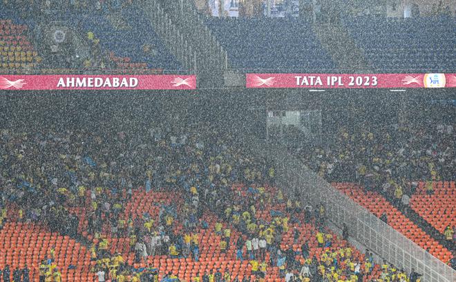 The toss has been delayed due to rain in Ahmedabad.