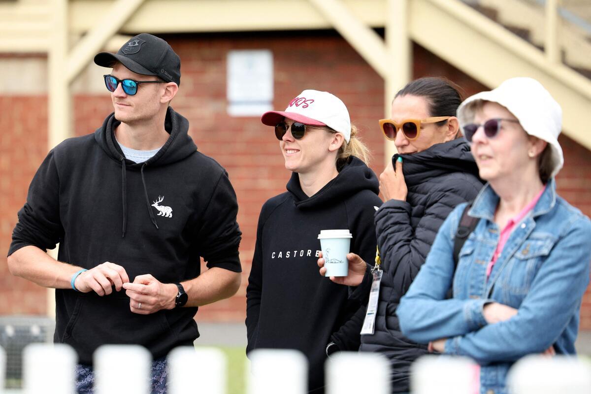 England captain Heather Knight was in attendance to watch the Afghan girls play despite the toss for the Ashes Test being hours away