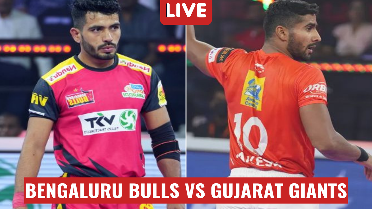 Bengaluru Bulls 44-46 Gujarat Giants Highlights, Pro Kabaddi 2022: Gujarat overshadows Bengaluru in a humdinger to win by 2 points