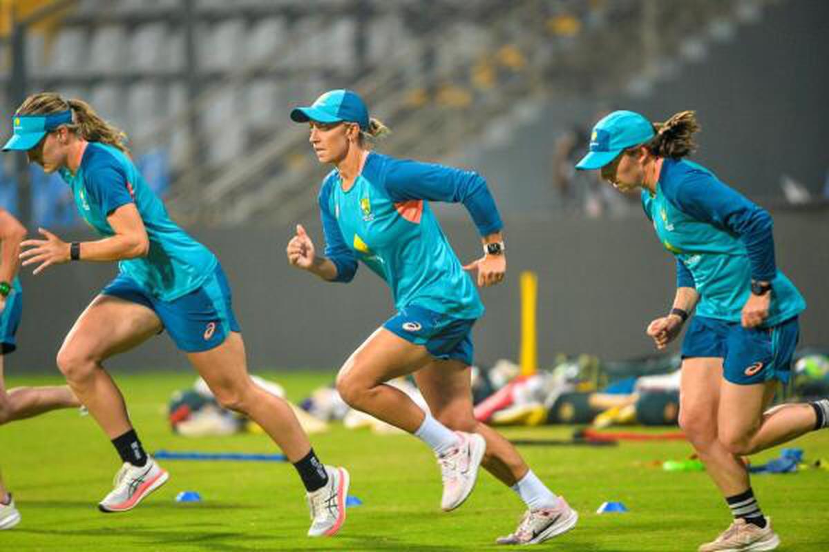 Australia women’s team during the practise session.