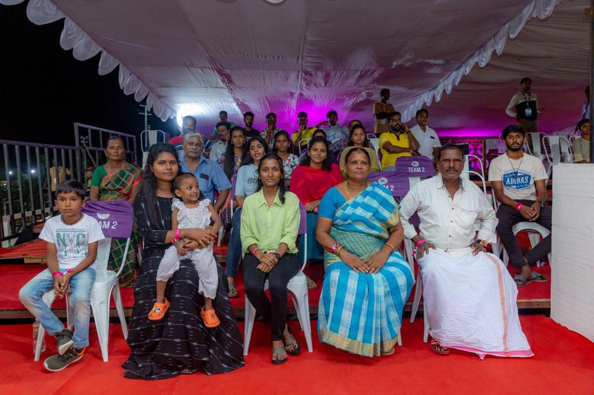 Natarajan family watching TNPL in Salem. 